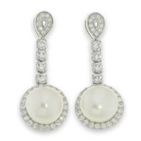Orecchini Domar Gioielli Donna Orecchini perle argento 925 in Argento Cubic Zirconia EPB068691